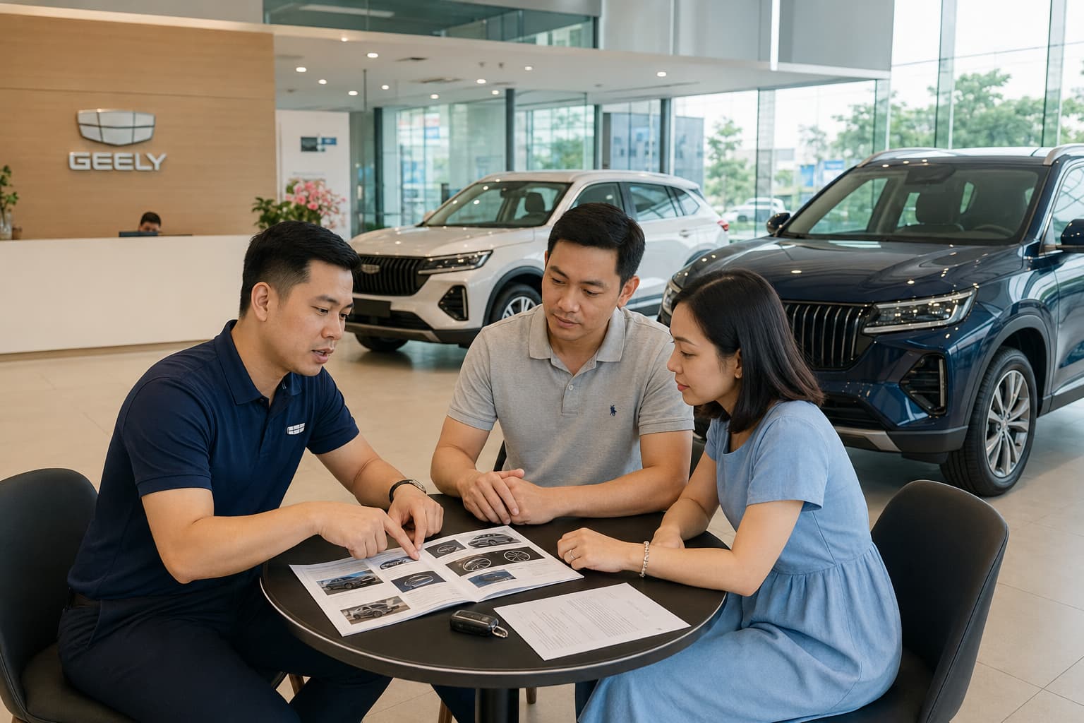 Không gian tư vấn tại Geely Long Biên
